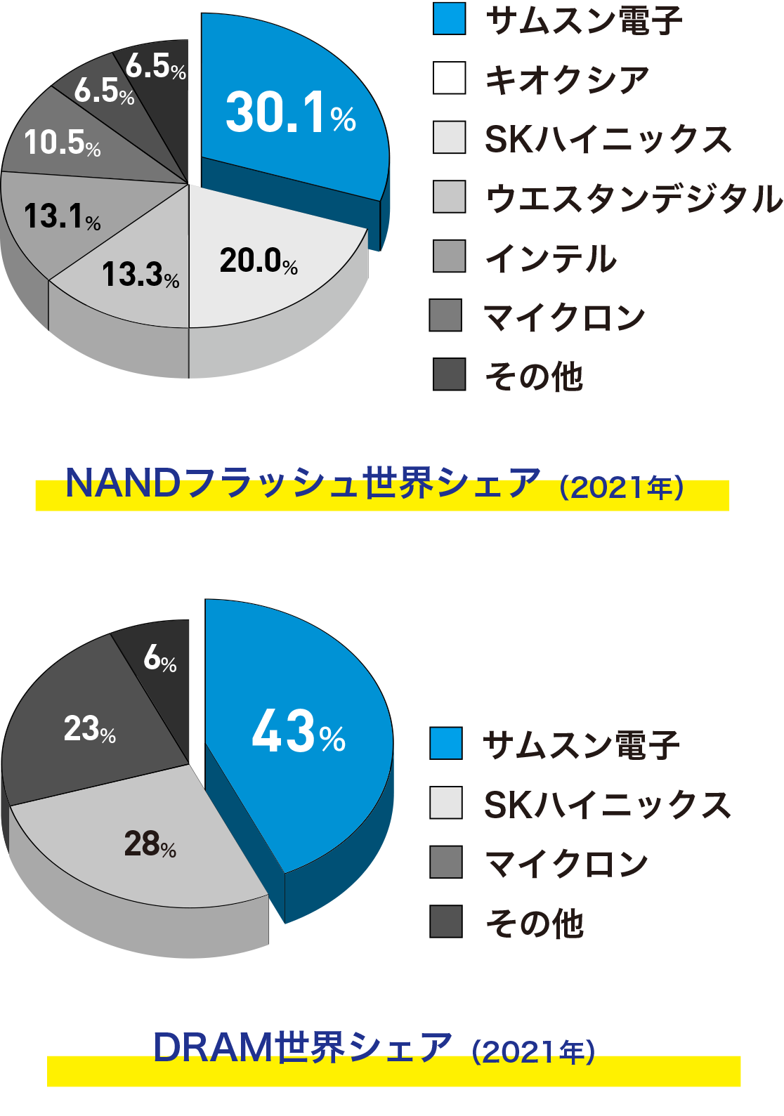 サムスン半導体の強み：円グラフ